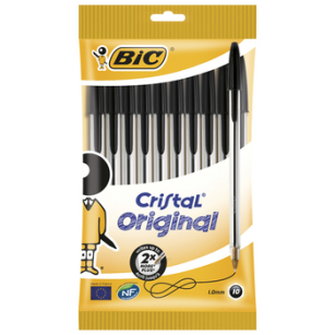 BIC Cristal® Original długopis czarny pouch 10 szt.