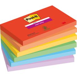 Post-It  Karteczki Samoprzylepne Super Sticky, Playful, 76X127Mm, 6X90 Kart.
