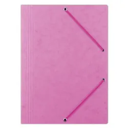 Donau Teczka z gumką preszpan, A4, 390gsm, 3-skrz., różowa