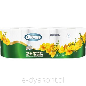 Słonik Jumbo Ręcznik Papierowy 2+1 Rolka 2-Warstwowy