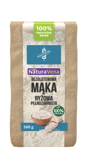 Mąka Ryżowa Pełnoziarnista Bezglutenowa 500 G - Naturavena [BIO]