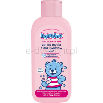 Bambino Żel Do Mycia Ciała I Włosów 2W1 Hipoalergiczny 400 Ml