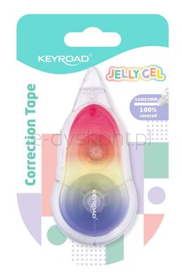 Keyroad Korektor w taśmie Jelly Gel, 15mx5mm, blister, mix kolorów