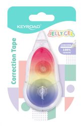 Keyroad Korektor w taśmie Jelly Gel, 15mx5mm, blister, mix kolorów