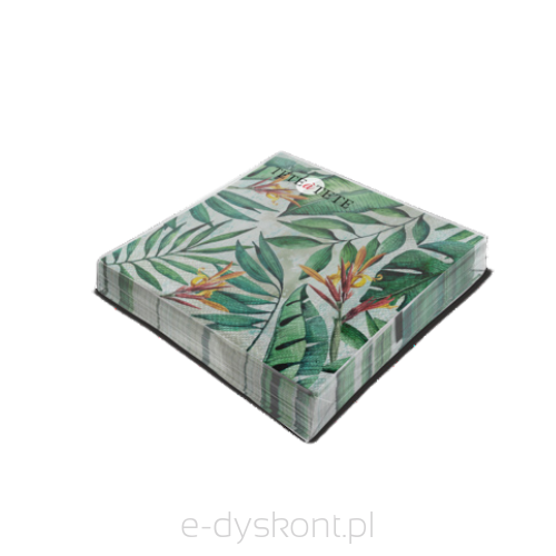 Tete A Tete Serwetki Tropical Garden 3-Warstwowe 33X33Cm Składane 1/4 20Szt. W Paczce