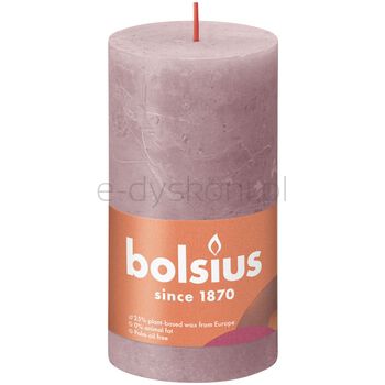 Bolsius Świeca Rustic 130/68Mm P.Róż
