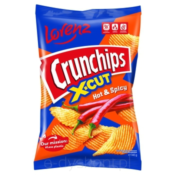 Crunchips X-Cut Hot  Spicy 140G