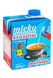 Gostyń Mleko Zagęszczone Niesłodzone 7,5% Gostyńskie 500G