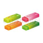 Keyroad Gumka Uniwersalna, neon, 60x21x11 mm, pakowane na displayu, mix kolorów - 2