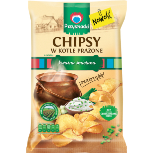 Przysnacki Chipsy W Kotle Prażone O Smaku Kwaśna Śmiatana 125G