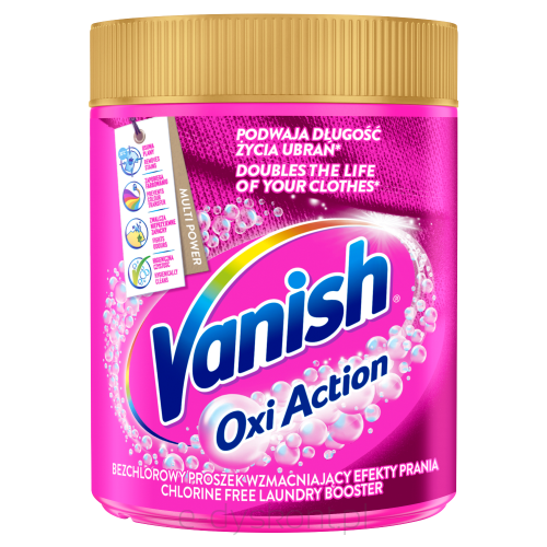 Vanish Oxi Action Pink Odplamiacz Do Tkanin W Proszku 470G