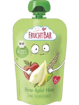 Fruchtbar Mus gruszka, jabłko, proso BIO 100 g