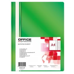Office Products Skoroszyt, PP, A4, miękki, 100/170mikr., zielony