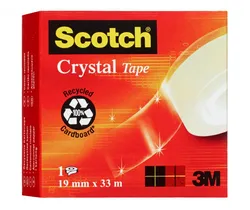 Taśma Biurowa Scotch® Crystal Clear (600), Transparentna, 19Mm, 33M, W Pudełku