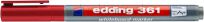 Edding Marker Do Tablic E-361 1Mm, Czerwony  - 2