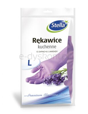 Rękawice Kuchenne Stella, Zapach Lawendy, Rozmiar L, Lawendowy
