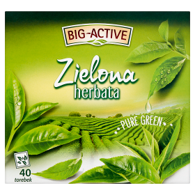 Big Active Herbata Zielona Gun Powder Pure Green 72 g (40 torebek) 