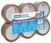 Donau Taśma pakowa Hot-Melt , 48mm, 66m, 50mikr., brązowa - 3