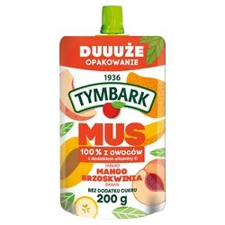 Tymbark Mus 100% Jabłko Mango Brzoskwinia Banan 200 G