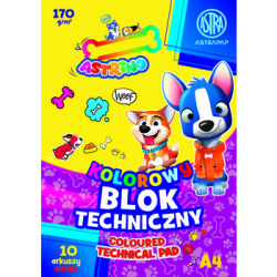 Astra Blok kolorowy barwiony w masie  A4 170g 10 ark