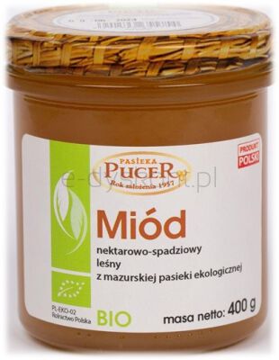 Pucer Miód nektarowo-spadziowy leśny BIO 400 g