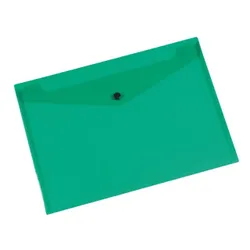 Q-Connect Teczka kopertowa zatrzask zatrzask, PP, A4, 172mikr., transparentna zielona