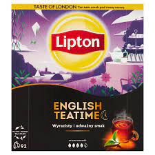 Lipton Herbata Czarna English Teatime 92 torebki(data przydatności 31.12.2024")