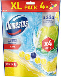 Domestos Kostka Toaletowa Power 5 Lime 4x50g