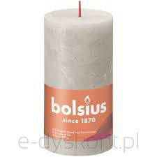 Bolsius Świeca Pieńkowa Rustic 130/68 Shine Szary Piasek