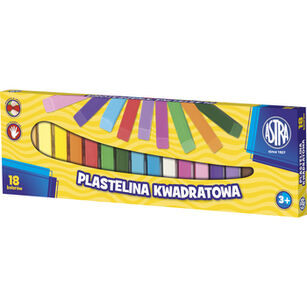 Plastelina Astra 18 kolorów kwadratowa