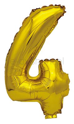 Part Go Balon foliowy cyfra 4, 80cm, złoty