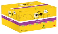 Karteczki Samoprzylepne Post-It® Super Sticky (622-P24Sscol), 47,6X47,6Mm, 18+6X90 Kart., Mix Kolorów, Gratis - 2