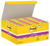 Post-It  Karteczki Samoprzylepne Super Sticky (622-P24Sscol), 47,6X47,6Mm, 18+6X90 Kart., Mix Kolorów, Gratis - 3