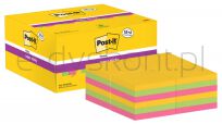 Post-It  Karteczki Samoprzylepne Super Sticky (622-P24Sscol), 47,6X47,6Mm, 18+6X90 Kart., Mix Kolorów, Gratis - 4