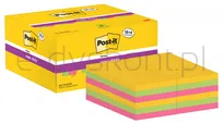 Karteczki Samoprzylepne Post-It® Super Sticky (622-P24Sscol), 47,6X47,6Mm, 18+6X90 Kart., Mix Kolorów, Gratis - 4