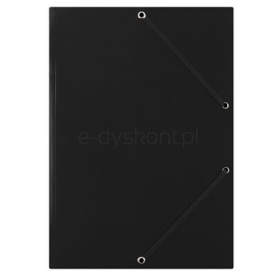 Donau Teczka Z Gumką Karton, A4, 400Gsm, 3-Skrz., Czarna 