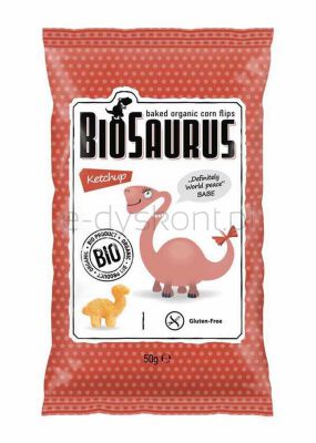 Biosaurus Chrupki Kukurydziane Dinozaury O Smaku Ketchupowym Bezgl. Bio 50 G