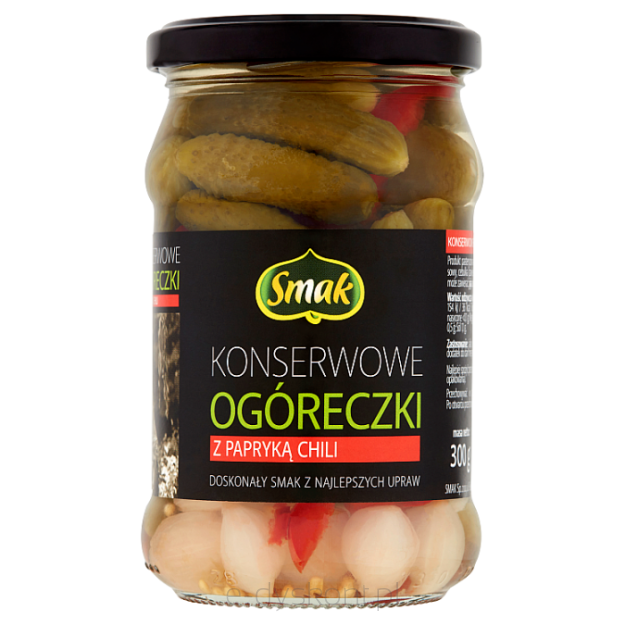 Smak Ogóreczki Konserwowe Z Papryką Chili 300/150 G 