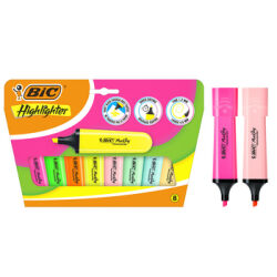 Bic Zakreślacze Flat Highlighter Neonowe I Pastelowe 8 Kolorów