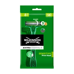 Wilkinson Sword Extra3 Sensitive Jednorazowe Maszynki Do Golenia Dla Mężczyzn, 8 Szt.