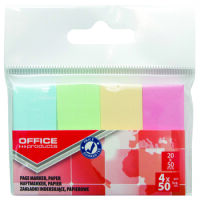 Zakładka indeksująca OFFICE PRODUCTS 20x50mm zawieszka mix