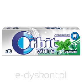 Orbit White Spearmint Guma Do Żucia Bez Cukru 14 G (10 Drażetek) 