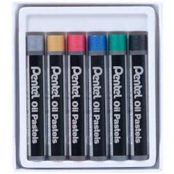 Pentel Pastele Olejne W 6 Metalicznych Kolorach, Phn-M6