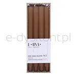 Świeca stołowa długa ryflowana DONAU HOME, 25x300 mm, 4 szt., karmelowa - 2