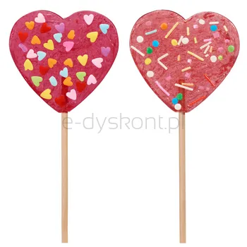 Becky's, Lizak o smaku truskawkowym z dekoracją cukrową 75 gramów