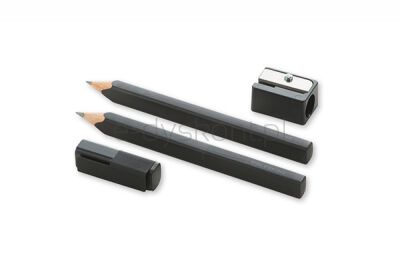 Moleskine Zestaw 2 ołówki czarne z drzewa cedrowego 2B i temperówka