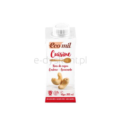 Ecomil Krem Do Gotowania Z Orzechów Nerkowca Bez Cukru Bezgl. Bio 200 Ml