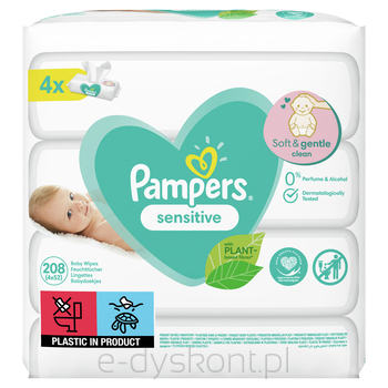 Pampers Chusteczki Pielegnacyjne Sensitive 4X52 Szt