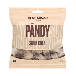 PANDY Sour Cola - błonnikowe żelki bez cukru 45% mniej kalorii, kwaśna cola 50g
