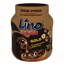 Lino Lada Gold Orzechowy krem do smarowania z kawałkami prażonych orzechów laskowych 350 g
